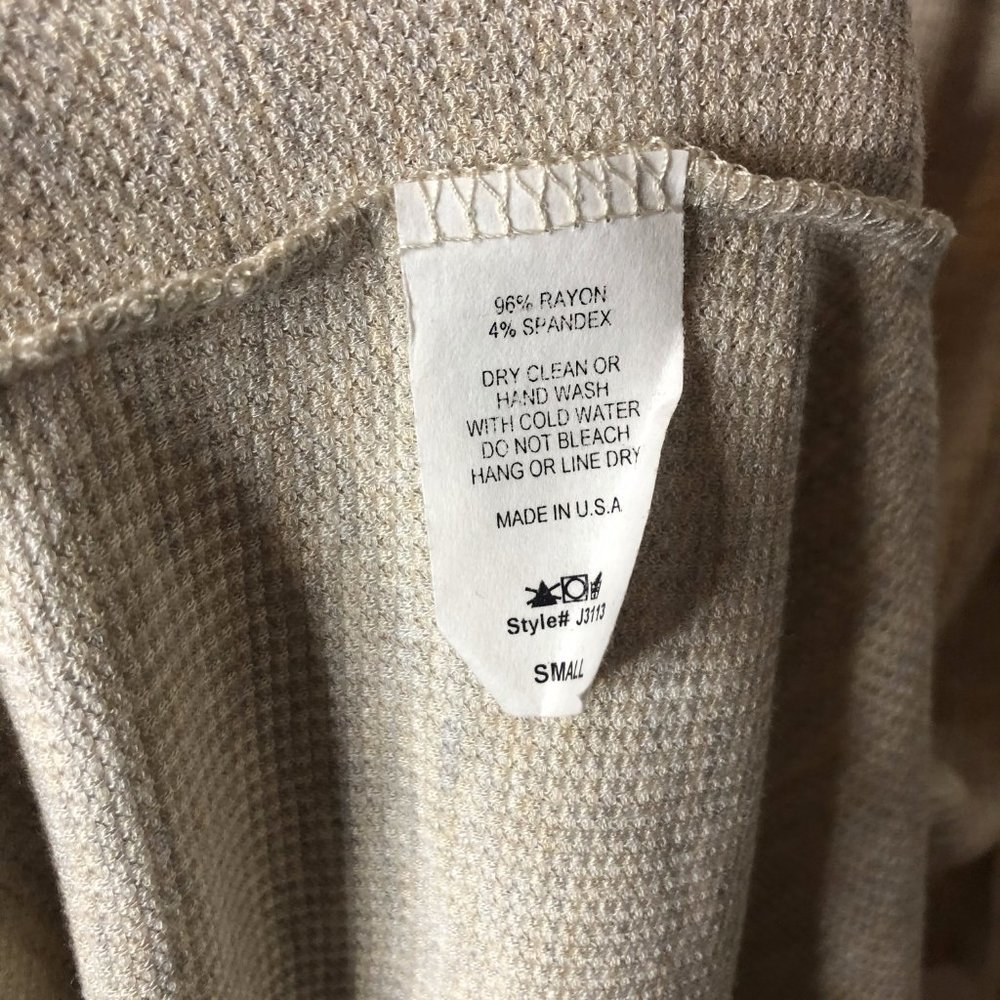 MTS Womens Gray Long Thermal Knit Cardigan Dress S - Picture 3 of 5